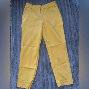 Express Women's Cropped Ankle Yellow Dress Pants